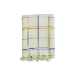 Tartan plaid, off-white/mustard