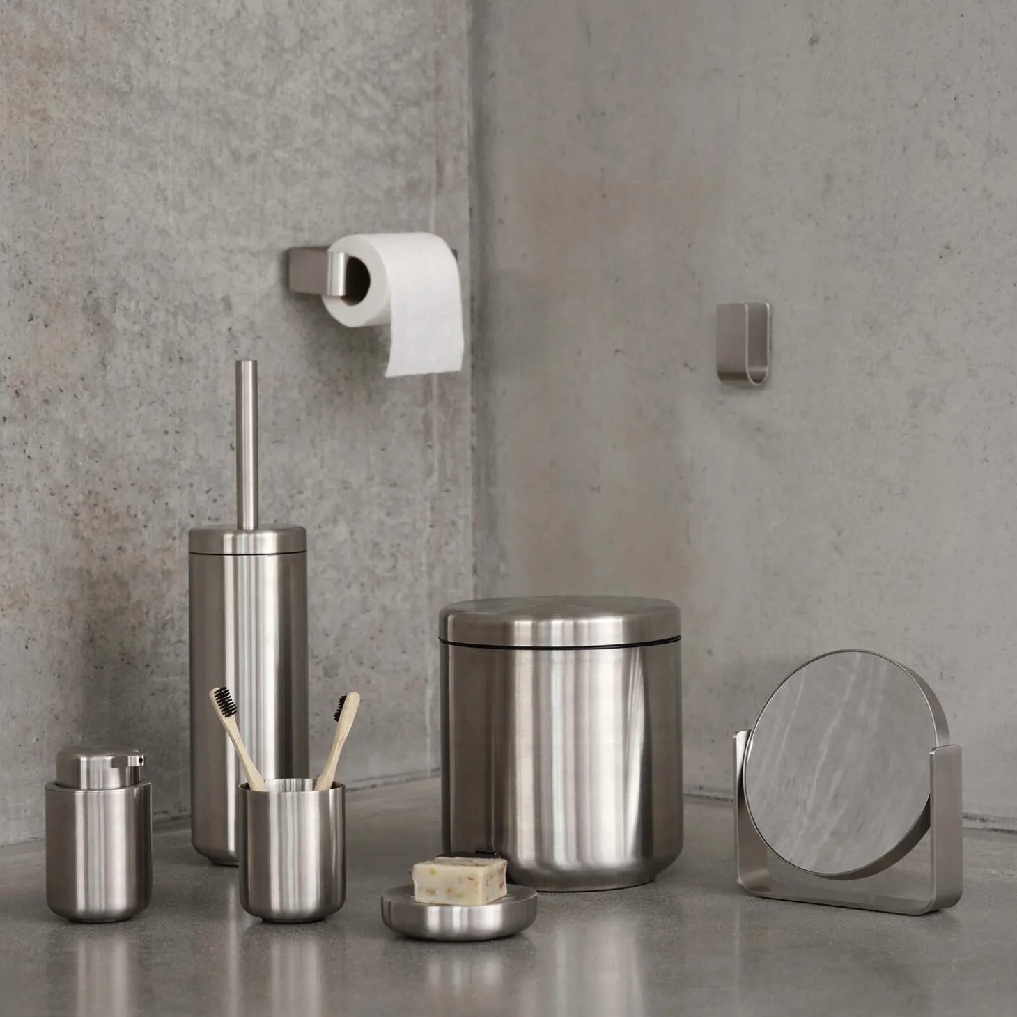 Ume toiletbørste, steel