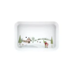 Vinter rektangulært fad 18 cm