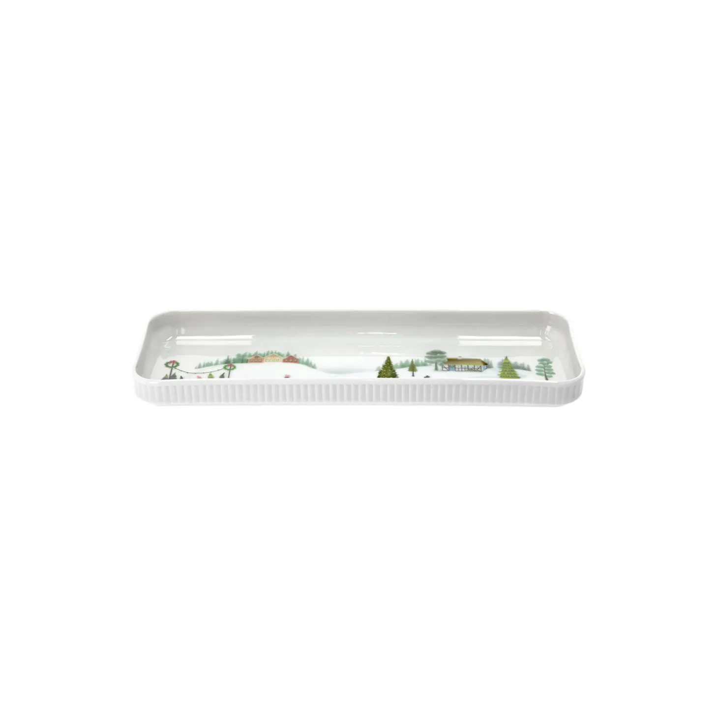 Vinter rektangulært fad 36 cm