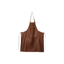 Zipper læderforklæde, classic brown